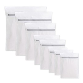 8 Pcs Laundry Bag Sets, 5 Sizes Travel Laundry Bags for Machine Wash, Large Mesh Laundry Bag With Zipper Washable Laundry Bag Delicates Laundry Mesh Bag for Socks Bra Bedding