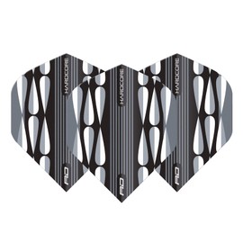 RED DRAGON Hardcore Radical White Teardrop Dart Flight - 4 Sets per Pack (Total 12 Dart Flights)