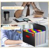 Vanulee 25 Pockets File Organiser Box File Folder,Document Organiser Concertina