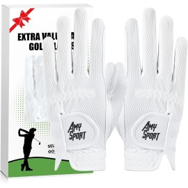 Amy Sport Golf Gloves Men Pair Left and Right Both Hand Rain Grip Lh Rh