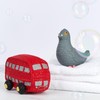 My First Natural Rubber Red Double Decker Bus Baby Toy,