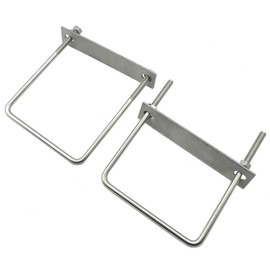 bath & bath Parking Carport Fixing Bracket, U-Bolt, No Drilling Required for Aluminum Columns, Fastening Fixing Base, Stainless Steel, Set of 2 (For Square Pipes 4.7 inches (120 mm)