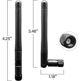 GTIWUNG 3 pieces WLAN antenna, RP-SMA plug antenna + 3 pieces 30 cm U.FL to RP-SMA cable