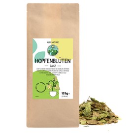 Alpi Nature Hop Blossoms 125 g Dried Hops Plant, Loose Tea, Hop Blossom for Preparing Hop Tea, Hop Blossom Tea and Herbal Tea