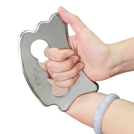 Herramienta de masaje de punto de gatillo para masaje de tejidos profundos, raspador muscular de metal, herramienta de gua sha para alivio de la fasci