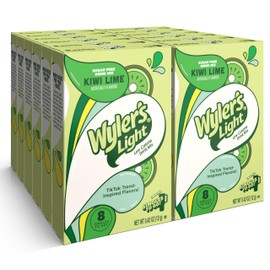 Wyler's Light Singles To Go Powder Packets, Water Drink Mix, Watertok Kiwi Lime, 96 Servings, 8 Count x Pack of 12