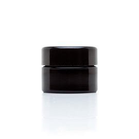 Infinity Jars 15 Ml (.5 fl oz) Pocket Size Black Ultraviolet Glass Screwtop Jar 2-Pack