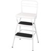 COSCO Stylaire Retro Chair + Step Stool with Flip-Up Vinyl