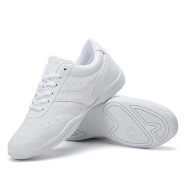 GlideMoves Girls Cheerleading Shoes Dancing White Sneakers Style SG01 Women Size 8.5 White 40