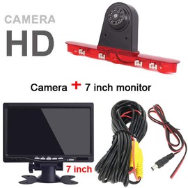 Navinio Third 3rd Brake Light Reversing Camera Brake Light Rear View with Night Vision Waterproof + 7 Inch Car Monitor Replacement for Toyota Proace Citroen Dispatch Peugeot Expert Traveller Van