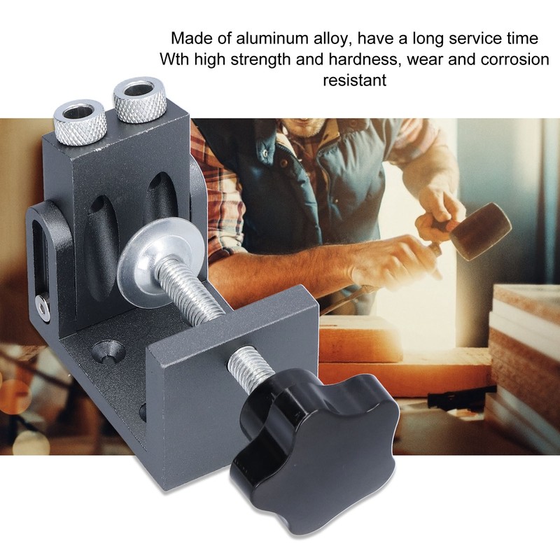 Inclined Hole Locator Positioner 15 Degree Adjustable Aluminum Alloy Woodworking