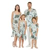 Matchable Family Hawaiian Luau Mermaid Dress, Wispy Cereus Light Blue,