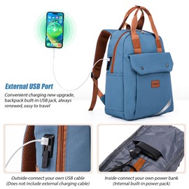 Cosbarn Travel Backpack with External USB Port, Durable Lightweight Backpack with One Laptop Compartment, Large backpack for Travel, College and Daily Use