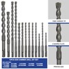 GMTOOLS 17PCS Rotary Hammer Drill Bits and Chisel Set, SDS