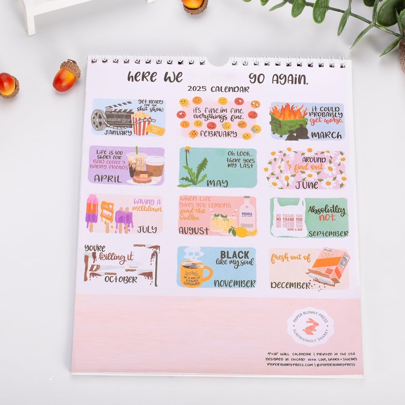 Here We Go Again Calendar 2025, Hanging Month Hanging Calendar