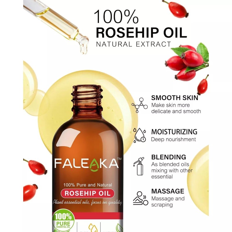 Aceite De Rosa Mosqueta 100% Puro Natural Organico Piel Seca