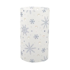 Winter-Themed Snowflakes Luminary Plastic Wraps - 16" x 9" (Pack of 12) – Ideal for Holiday Parties, Weddings & Outdoor Decor