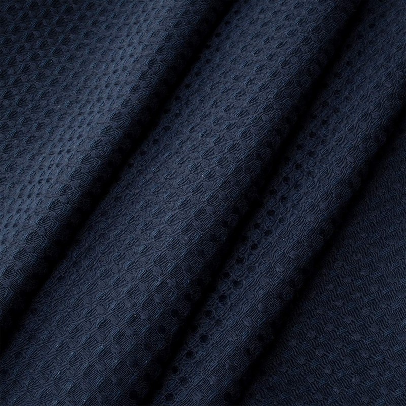 No Hooks Required Dotted Waffle Weave Shower Curtain with Snap