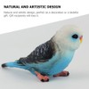 LOGOFUN 2pcs Simulation Birds Figrines Plastic Parakeets Statue Model Wildlife