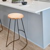 MERRYHAPY Round Wooden Stool Cover Replacement for Canteen Stool Wood