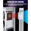 Segotep T3 White Mid-Tower ATX Gaming PC Case, Support Top