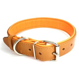 Unbekannt Sulla Real Leather Padded Handmade Dog Collar in Fashionable Colours Braided M/L/XL/XXL