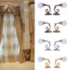 Pack of 2 Crystal Curtain Holders, Wall Mounted Curtain Tieback