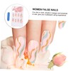 Mikinona 24pcs Striped Press Nails for Women Removable False Nail