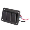 3 Gang Rocker Switch Panel Waterproof Pre Wired Aluminum Alloy