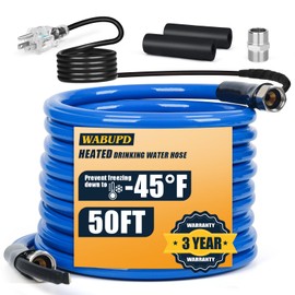 50FT Heated Water Hose for RV,Heated Hose,Anti-freezing Temperature Down to -48°F, Great Rv Accessories for Campers, Livestock, Agriculture (50FT)