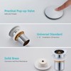 Ulytid Ceramic Pop Up Valve Drain Fitting for Washbasin, Universal