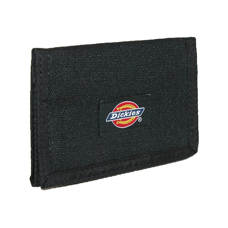 Dickies Men's Nylon Trifold Wallet, Black Fabric, One Size