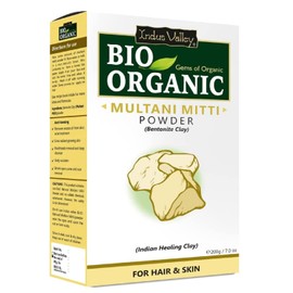 200g Organic Multani Mitti Clay Powder 200 grams Fullers Earth Clay For Skincare & Haircare Bentonite Clay by Indus Valley