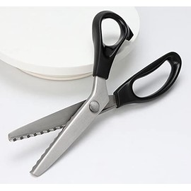 Scissors, Pinking Shears, Scissor Wavy Blade, Pinking Scissors, Fit Cut Curve, Professional Glueless Blade, Handmade Workshop Stainless Steel, Cloth Cutting Handicrafts, Dressmaking Shears, DIY, Leather, Cotton Fabric, Paper Decorative Sewing Fabric, Cut