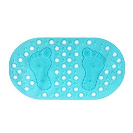 27x14 Non-Slip Bathtub Mats PVC Tub Mat Shower Mat for Bathroom Feet Massage, Machine Washable Bath Mat with Suctions