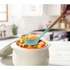 Silicone Soup Ladle - with Wooden Handle, Non-Stick Cookware Heat