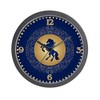 Truly Teague Wall Clock Horse on Dark Blue Field