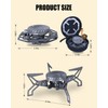 CAFELITE Backpacking Stove, 15000 BTU Windproof Camp Burner, 39.4" Hose