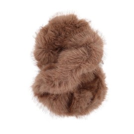 Mikinona Cute Ponytail Holder Women Hair Accessory Soft Plush Hair Band Stretchy Hair Ties Vintage Fashion Winter Hair Tie