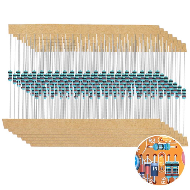 DollaTek 1280Pcs 64 Values Resistor Kit, 1 Ohm-10M Ohm 1/4W