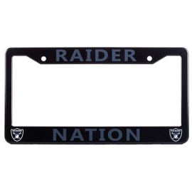 EliteAuto3K License Plate Frame Cover for Las Vegas Raiders Fans – Black – 12.25” x 6.25” - Ideal Gift for Sports Fans & Supporters – Slim Design