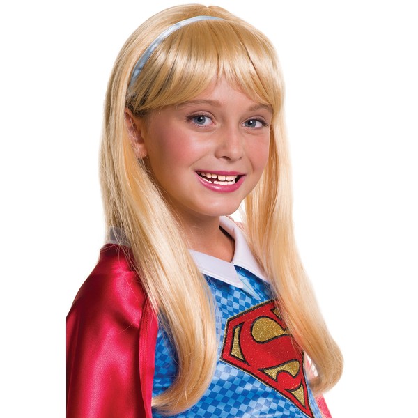 Rubie's Costume Girls DC Super Hero Supergirl Wig As Shown, One Size