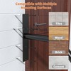 iMomwee Black Stair Handrail 16 Inch, Outdoor Handrail for 1-2