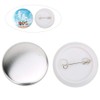 100 Sets of 37mm Badge Pin Button Parts, Round Button