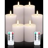 White Flameless Candles Set 6 Pack White LED Candles with
