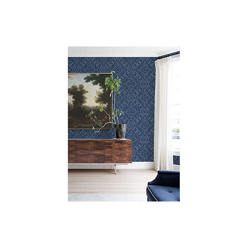 Felix Indigo Geometric Wallpaper