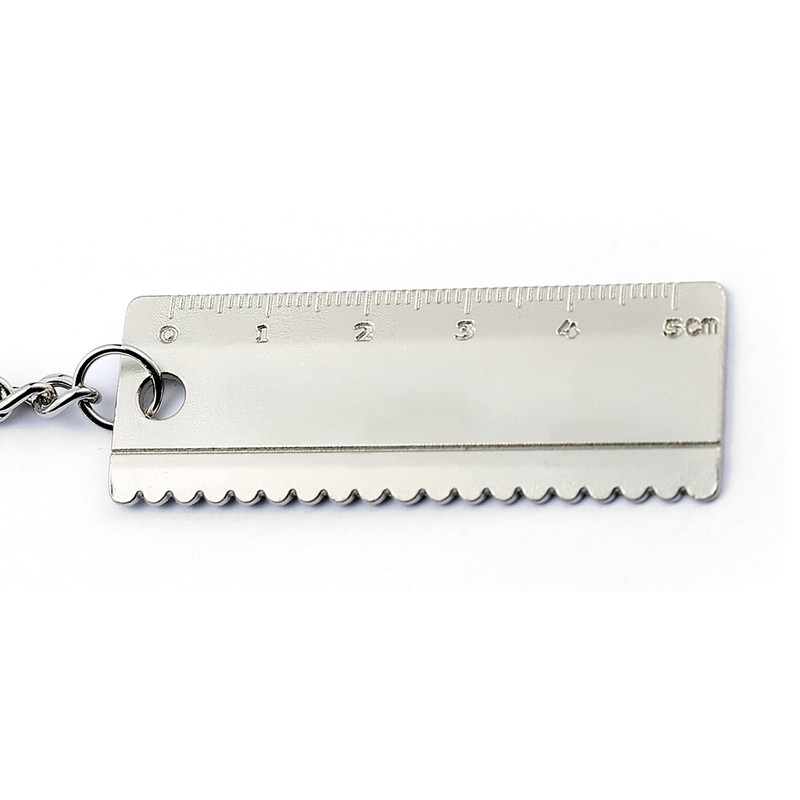 Komonee Work Tools Ruler Metal Keychains Labourer Apparatus Key Rings