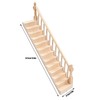 Doll House Stairs Staircase Glossy Rounded Corners Birch Material DIY