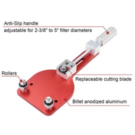 Zeenparts 77750 Universal Oil Filter Cutter Oil Filter Opener Tool 2-3/8"- 5" Adjustable Cutting Range 52-77750 For trucks lawn mowers motorcycles cars Oil Filter Cutter Cutting Opener Tool