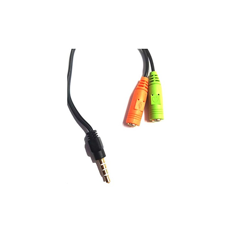Mr Gadget's Solutions 3.5mm Stereo Headphone Microphone Audio Splitter Cable